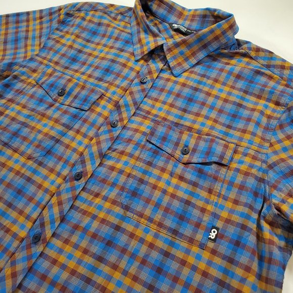 Outdoor Research Shirt Wanderer Men 2XL Tartan Plaid Button Down Hiking Gorpcore - Picture 7 of 15